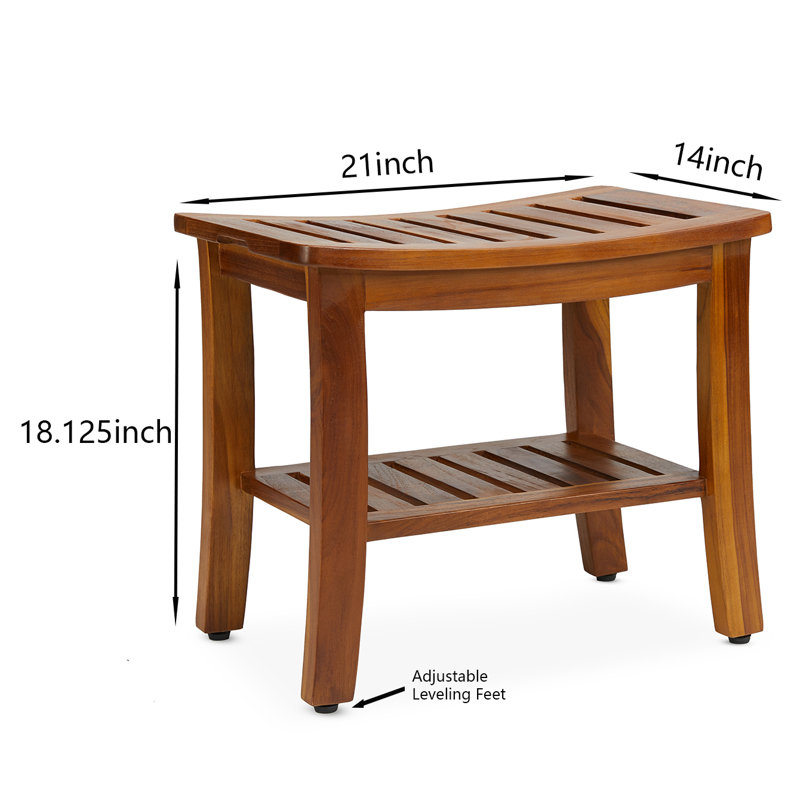 TeakCraft 21" W Teak Shower Bench &amp; Reviews | Wayfair